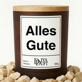 Alles Gute Kerze schwarz