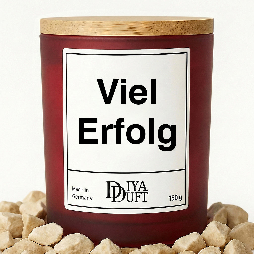 Viel Erfolg Kerze schwarz