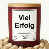 Viel Erfolg Kerze schwarz