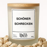 Halloween-Kerze „Schöner Schrecken“, 150 ml, Weiß – DiyaDuft