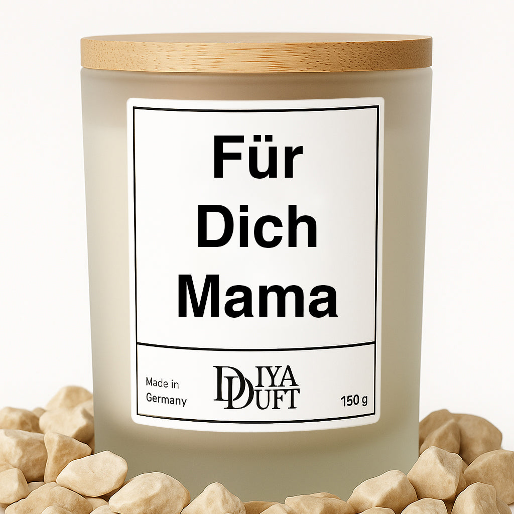 Für Dich Mama Kerze schwarz