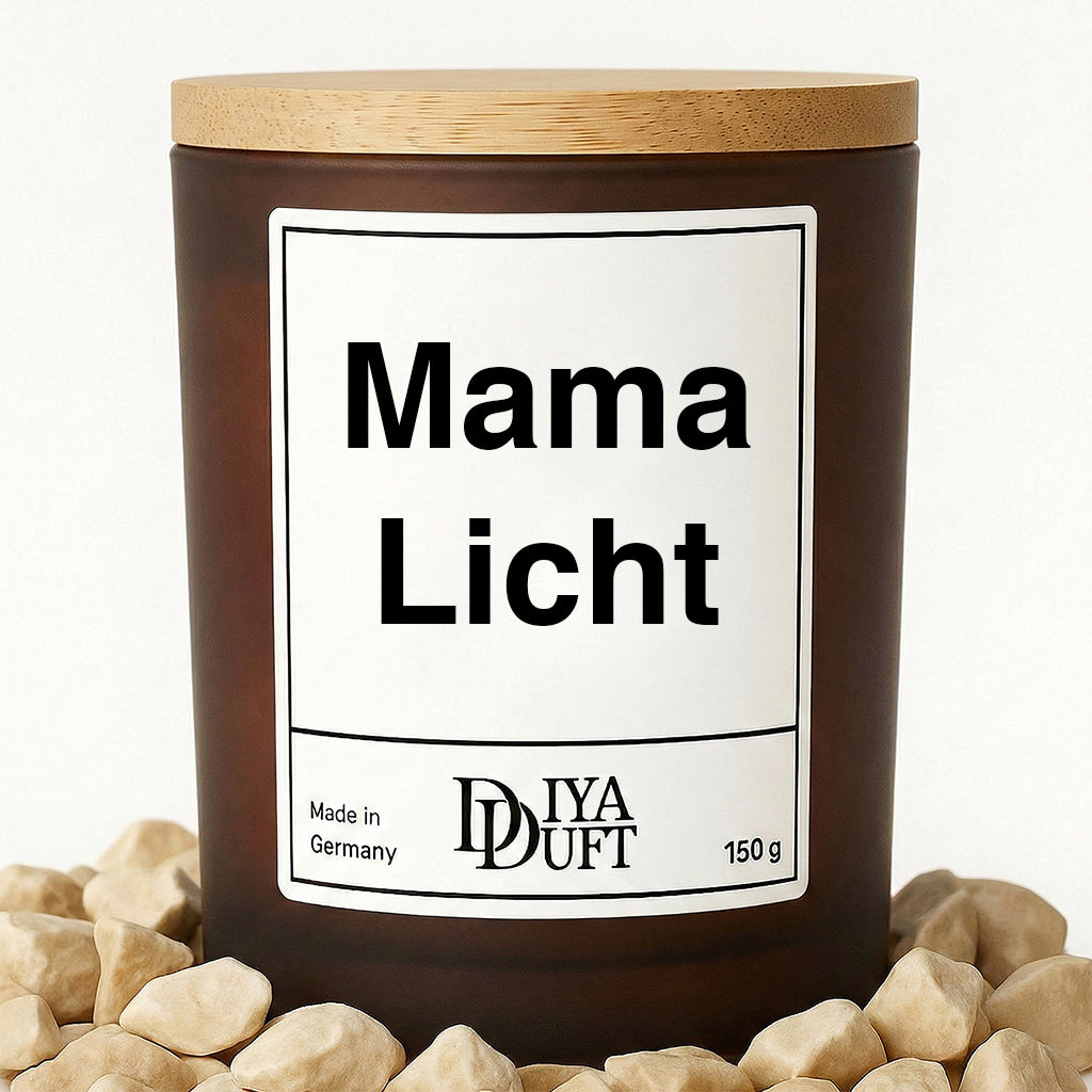 Mama Licht Kerze schwarz