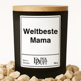 Weltbeste Mama Kerze schwarz