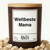 Weltbeste Mama Kerze schwarz