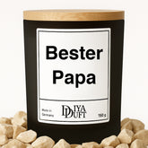 Bester Papa Kerze schwarz