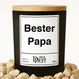Bester Papa Kerze schwarz