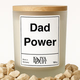 Dad Power Kerze weiss