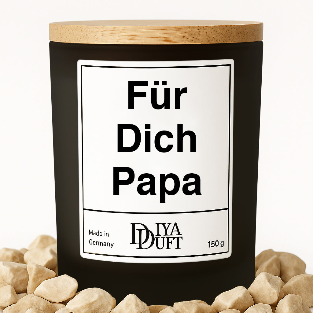 Für Dich Papa Kerze schwarz