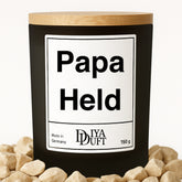Papa Held Kerze schwarz