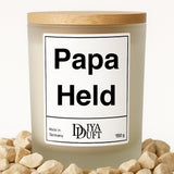 Papa Held Kerze weiss