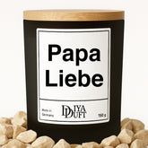Papa Liebe Kerze schwarz