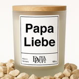 Papa Liebe Kerze weiss