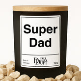 Super Dad Kerze schwarz