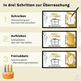 Geburtstagsgutschein "Happy Birthday" – Rubbelkarte mit Umschlag