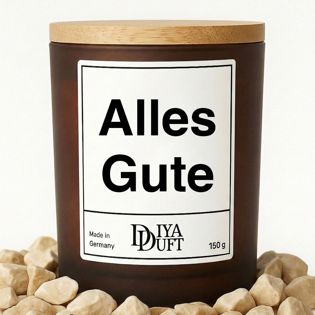 Alles Gute Kerze schwarz