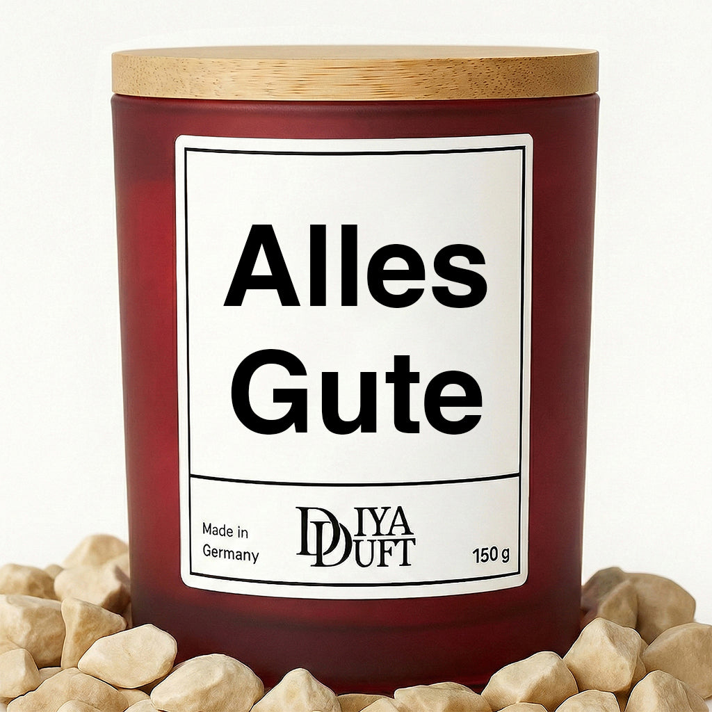 Alles Gute Kerze schwarz