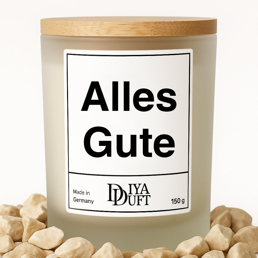 Alles Gute Kerze schwarz