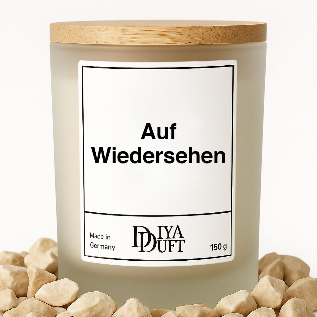 Auf Wiedersehen Kerze schwarz