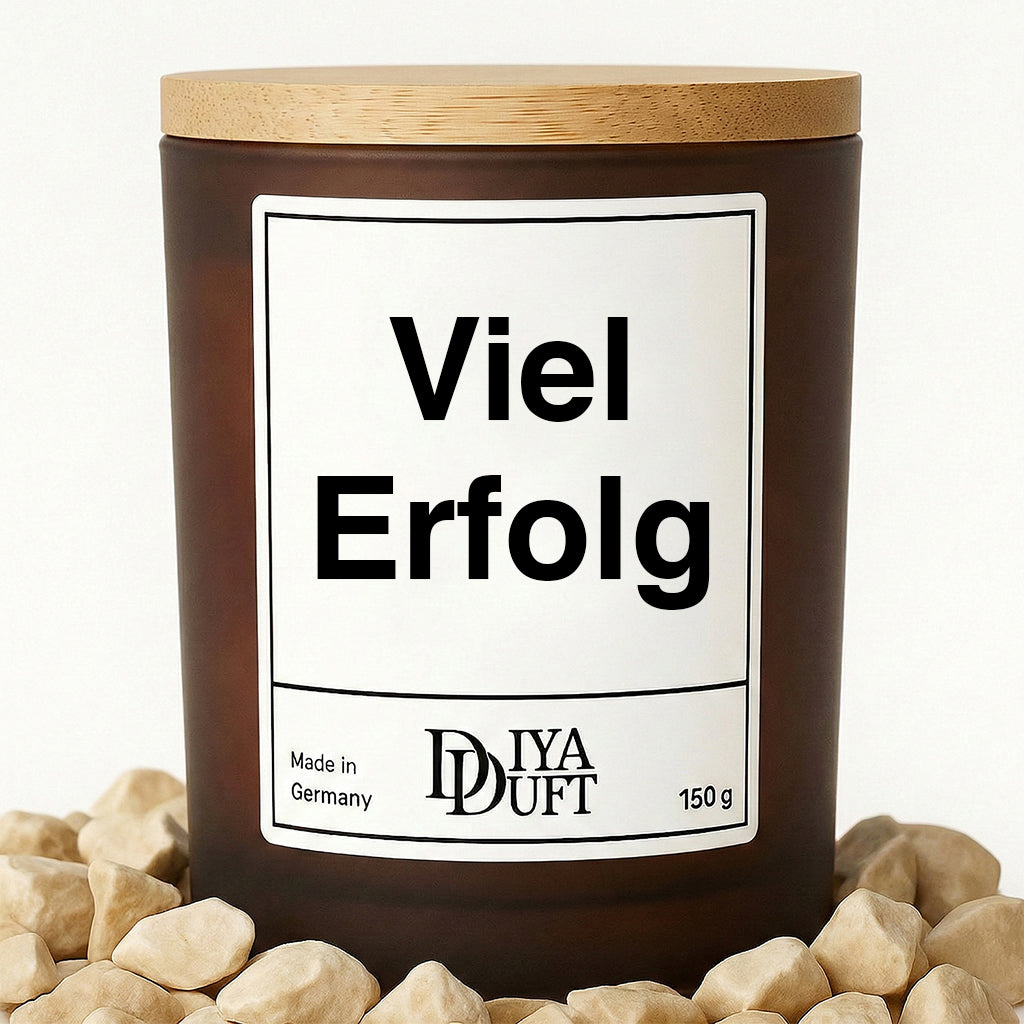 Viel Erfolg Kerze schwarz