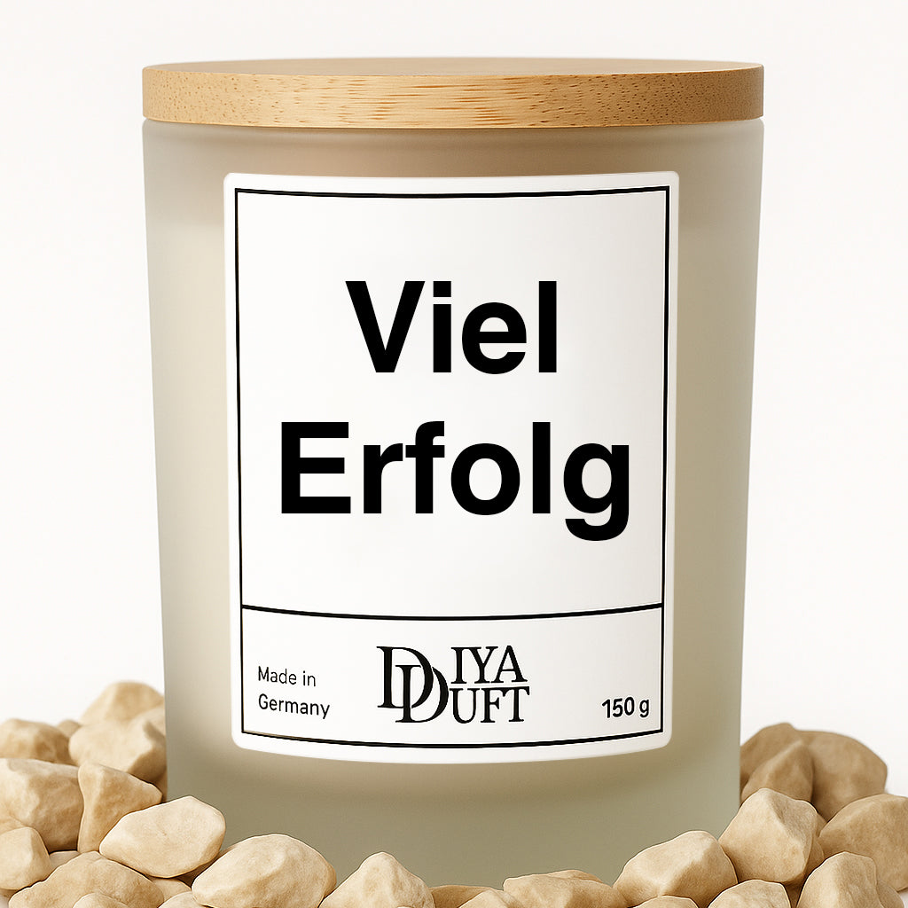 Viel Erfolg Kerze schwarz