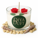 RoseLove - Handgefertigte Blütenkerze