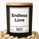 Kerze aus Sojawachs – „Endless Love“ – Frosted Glas & Bambusdeckel