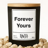 Kerze aus Sojawachs – „Forever Yours“ – Frosted Glas & Bambusdeckel