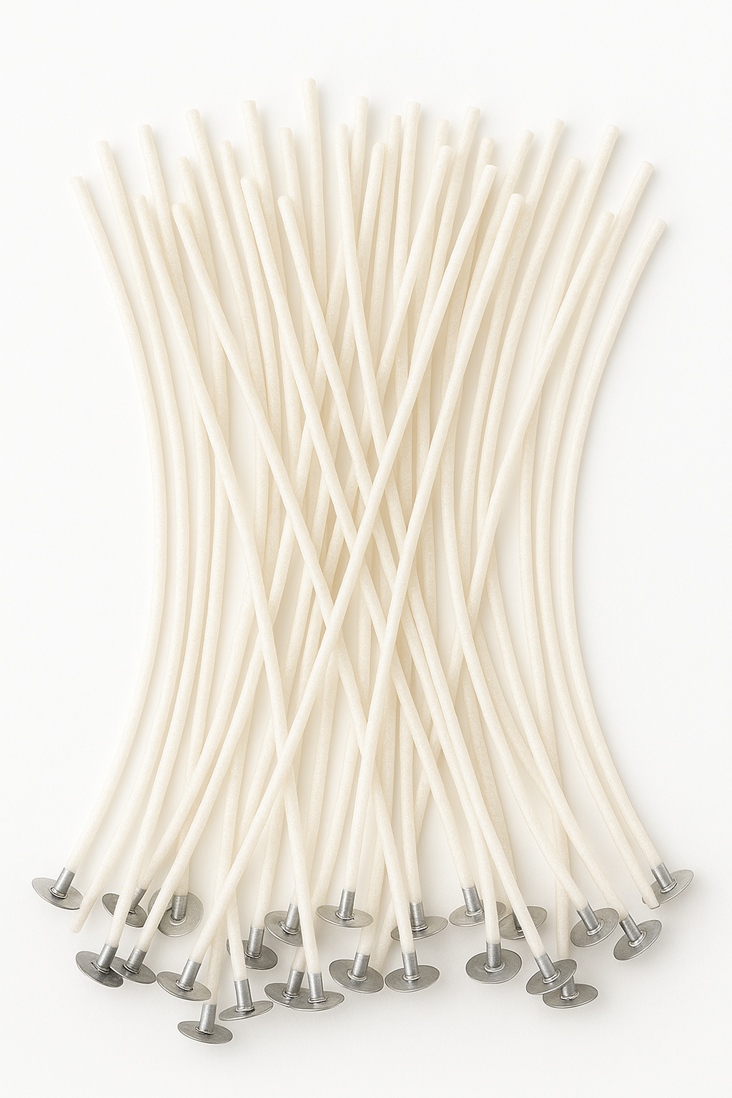 Baumwolldochte mit Metallfuß - vorgewachst