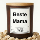 Beste Mama Kerze schwarz
