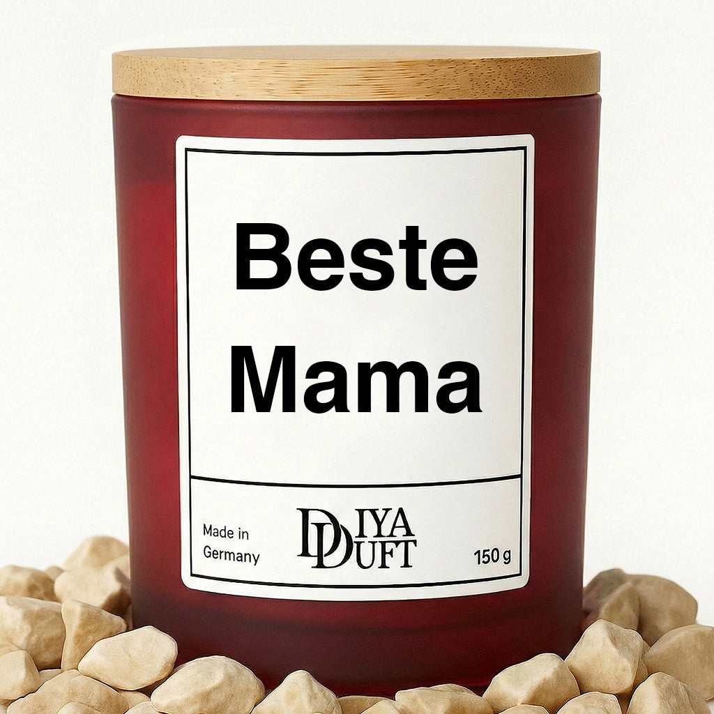 Beste Mama Kerze schwarz