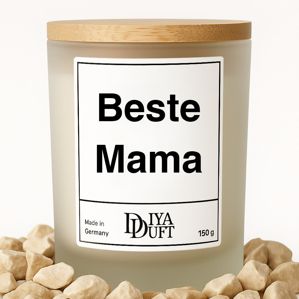 Beste Mama Kerze schwarz