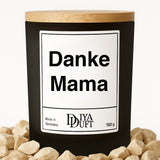 Danke Mama Kerze schwarz