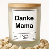 Danke Mama Kerze schwarz