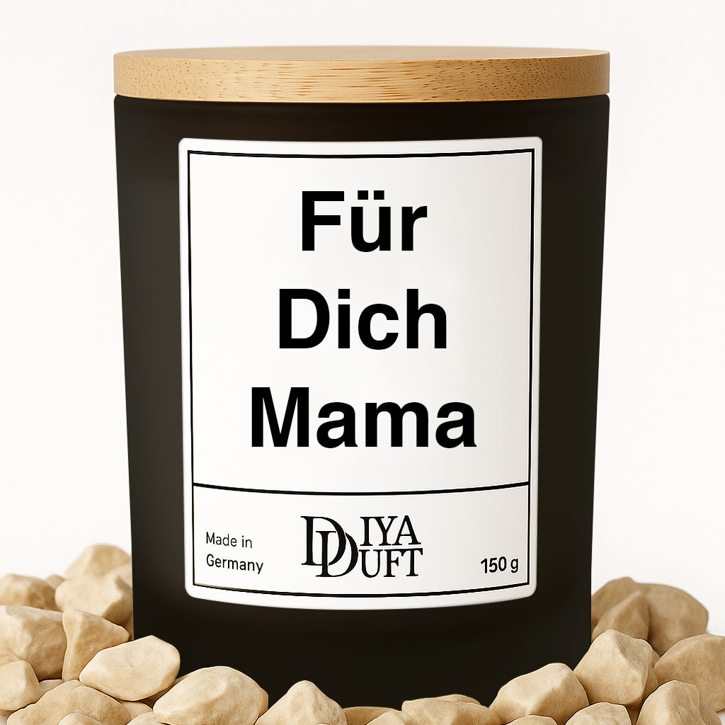 Für Dich Mama Kerze schwarz
