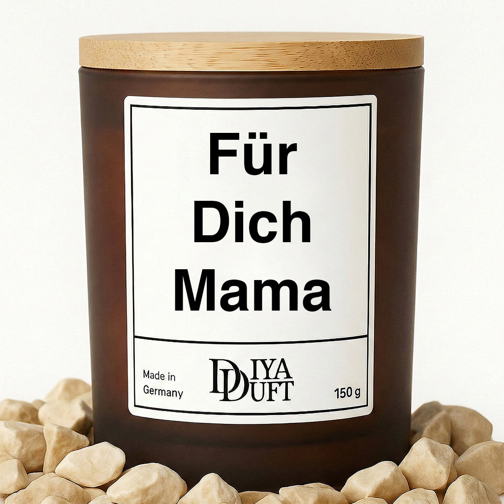 Für Dich Mama Kerze schwarz