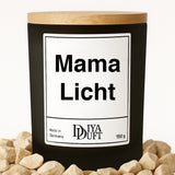 Mama Licht Kerze schwarz