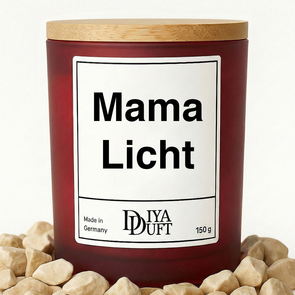Mama Licht Kerze schwarz