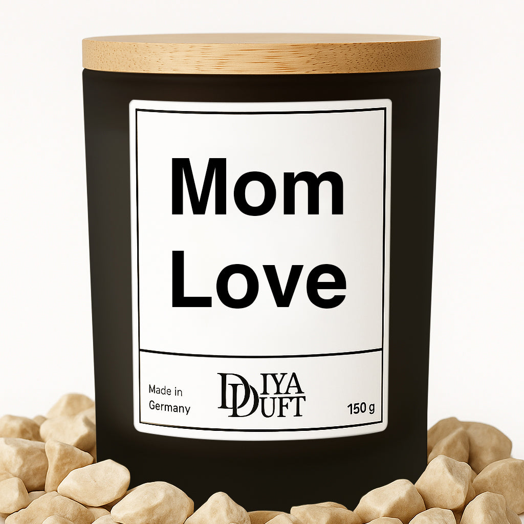 Mom Love Kerze schwarz