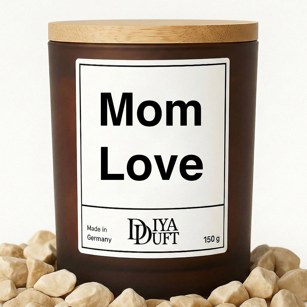 Mom Love Kerze schwarz