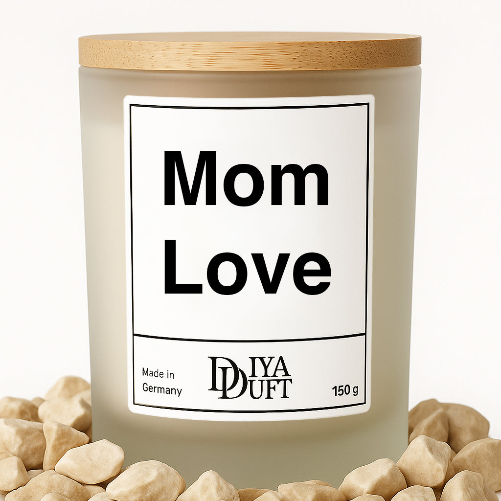 Mom Love Kerze schwarz