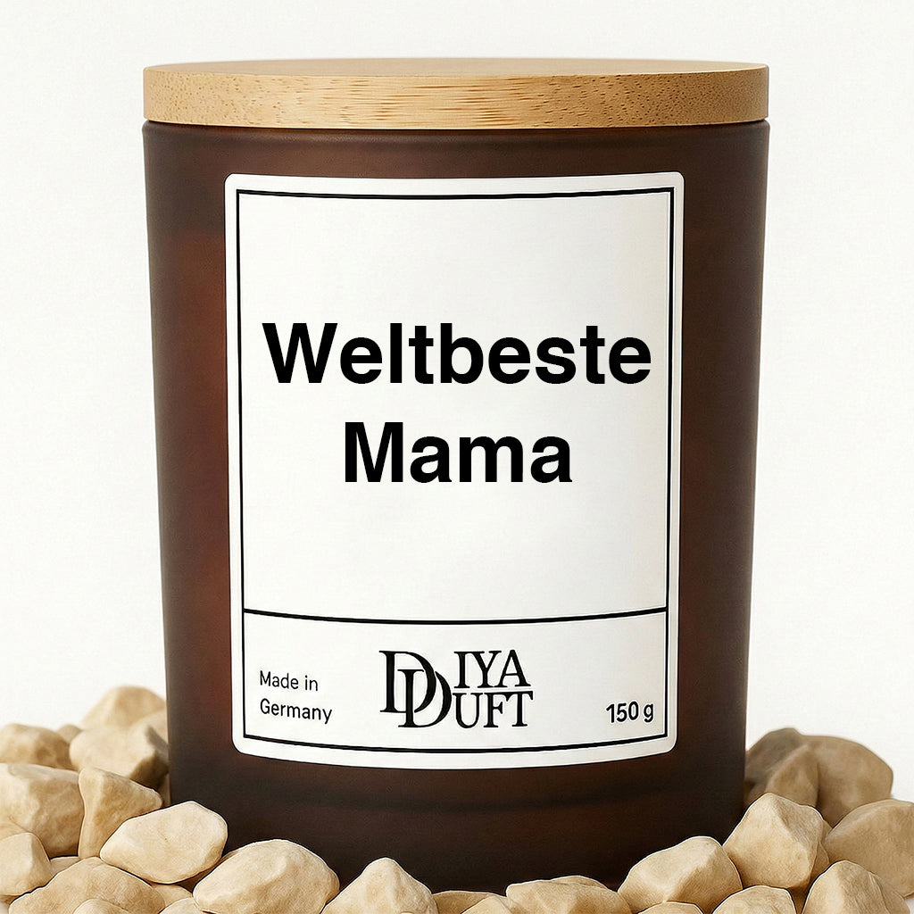 Weltbeste Mama Kerze schwarz