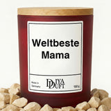 Weltbeste Mama Kerze schwarz