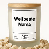 Weltbeste Mama Kerze schwarz