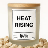 Kerze aus Sojawachs – „HEAT RISING“ – Frosted Glas & Bambusdeckel