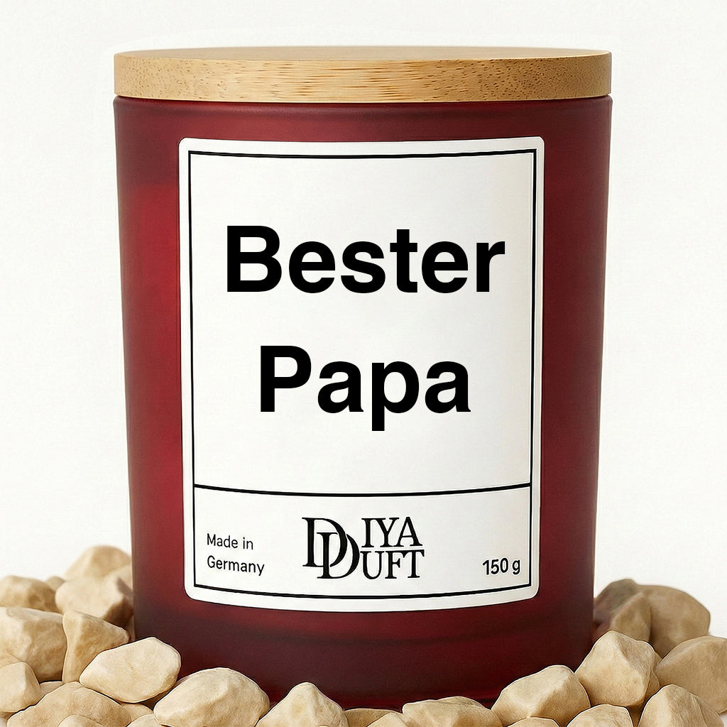 Bester Papa Kerze dunkelrot