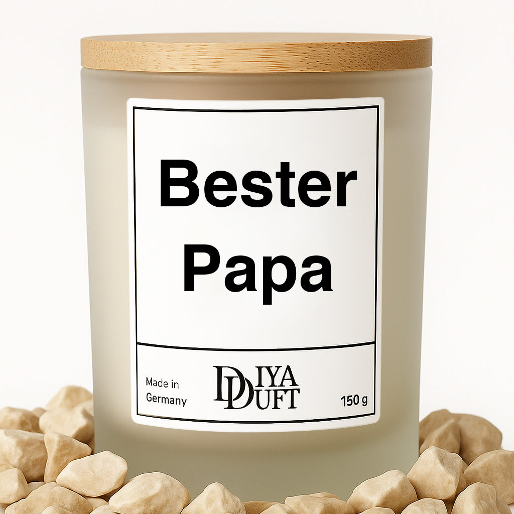 Bester Papa Kerze weiss