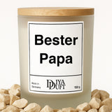 Bester Papa Kerze weiss