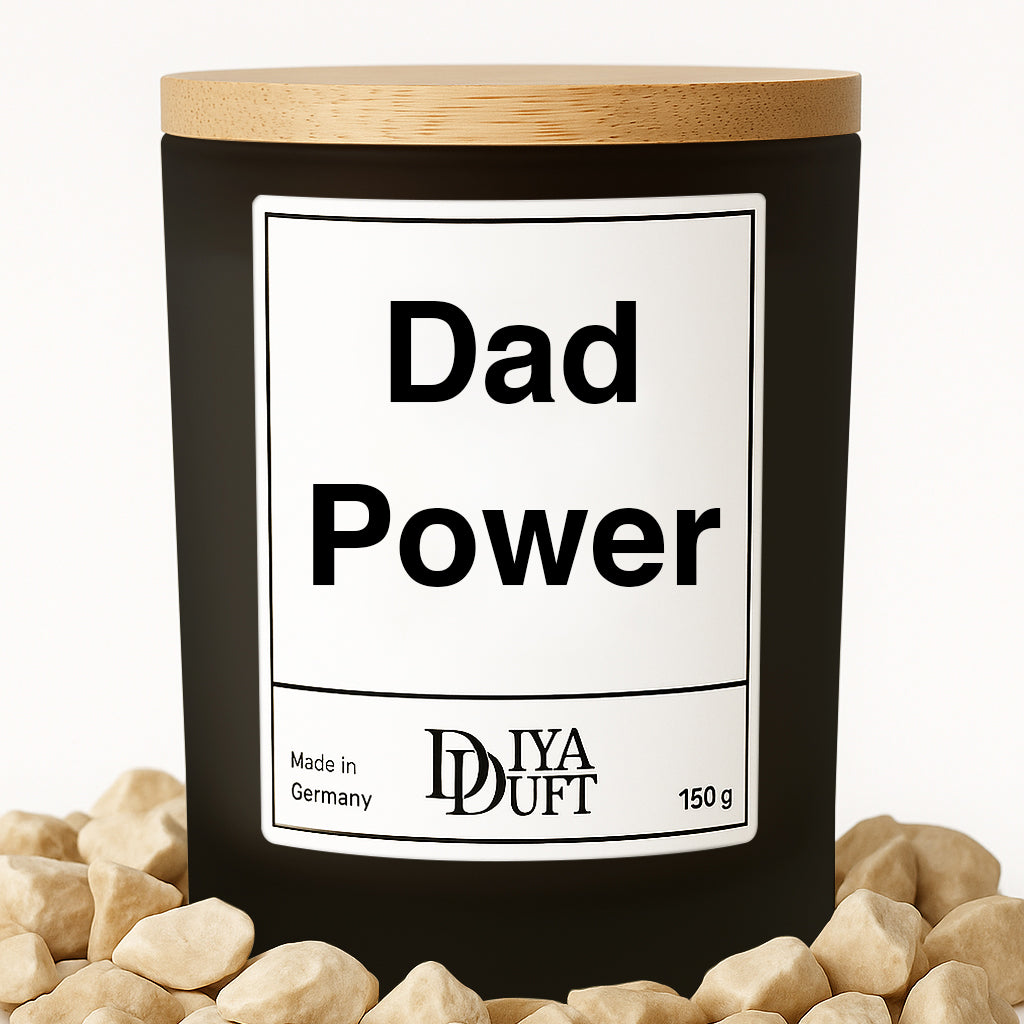 Dad Power Kerze schwarz