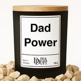 Dad Power Kerze schwarz