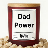 Dad Power Kerze dunkelrot